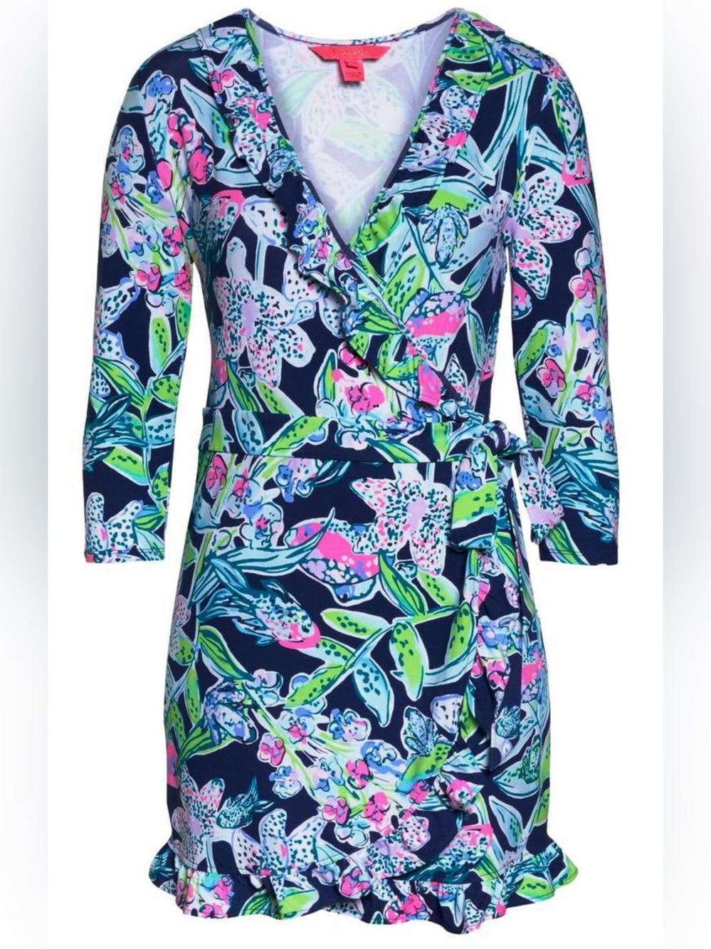 Lilly Pulitzer NWT Jessalynne Wrap Romper Navy Sway This Way $178 Size X…